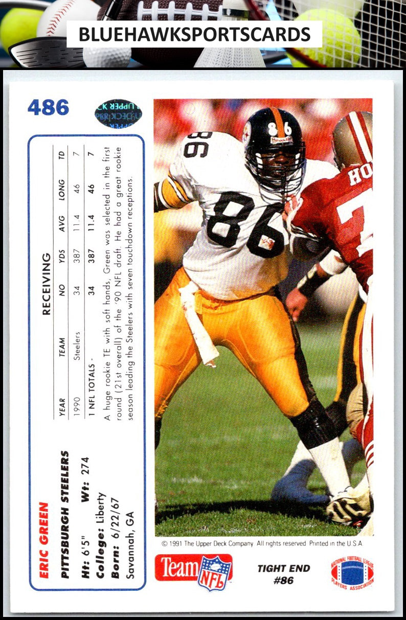 1991 Upper Deck #486 Eric Green