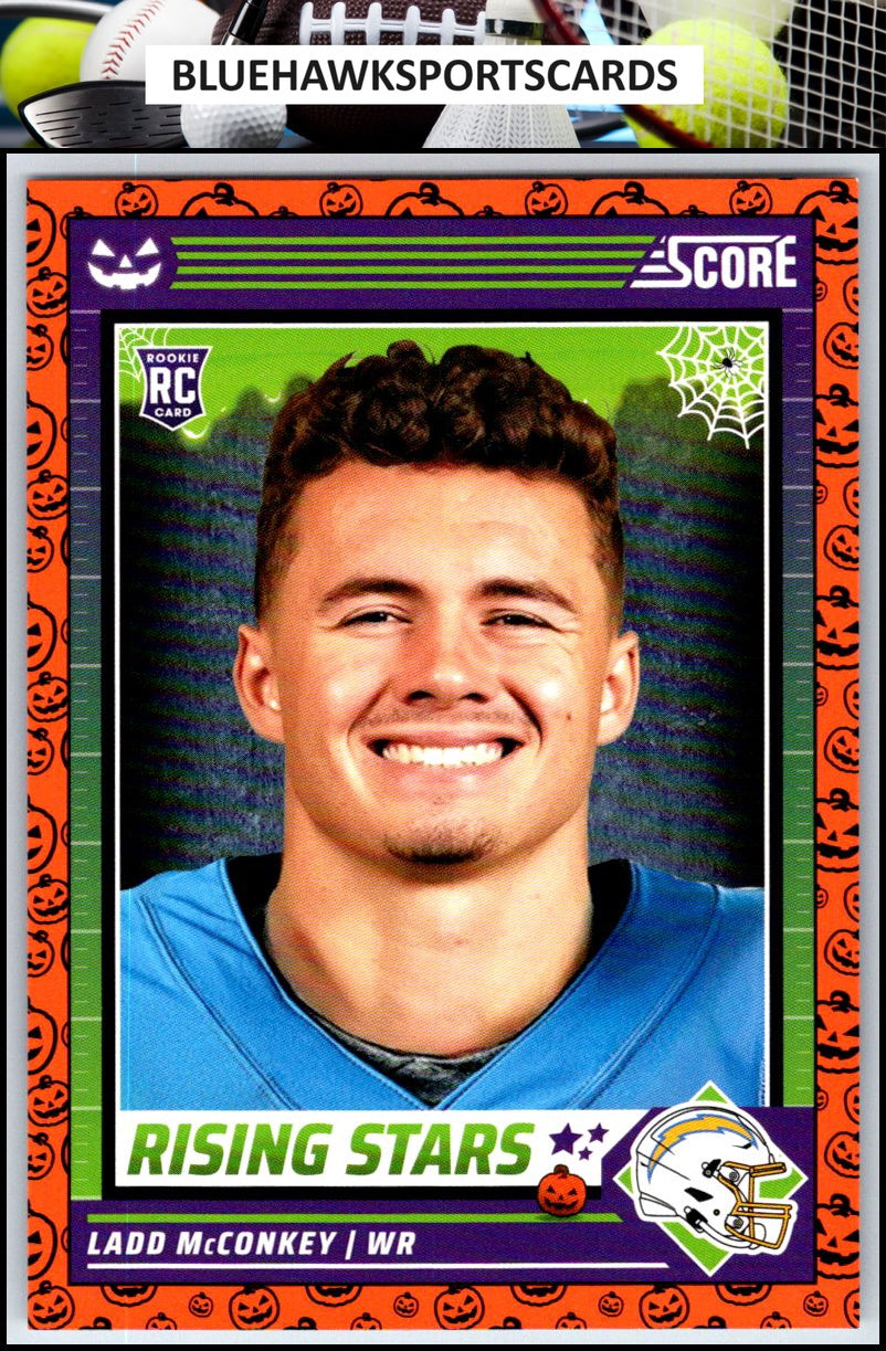 2024 Score-A-Treat #34 Ladd McConkey A-Treat - Rising Stars Orange Pumpkin