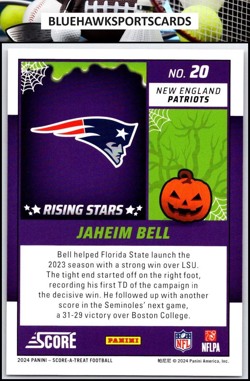 2024 Score-A-Treat #20 Jaheim Bell A-Treat - Rising Stars Orange Pumpkin
