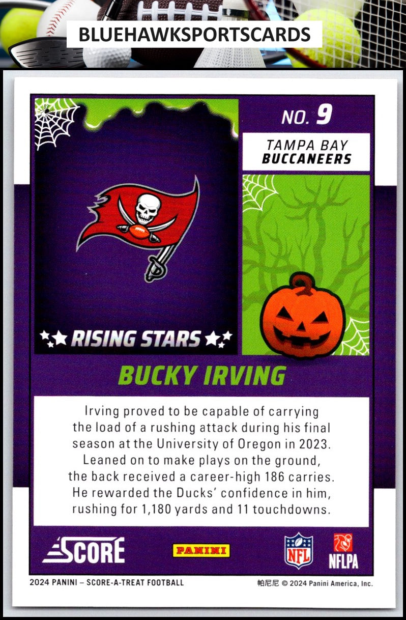 2024 Score-A-Treat #9 Bucky Irving A-Treat - Rising Stars Orange Pumpkin