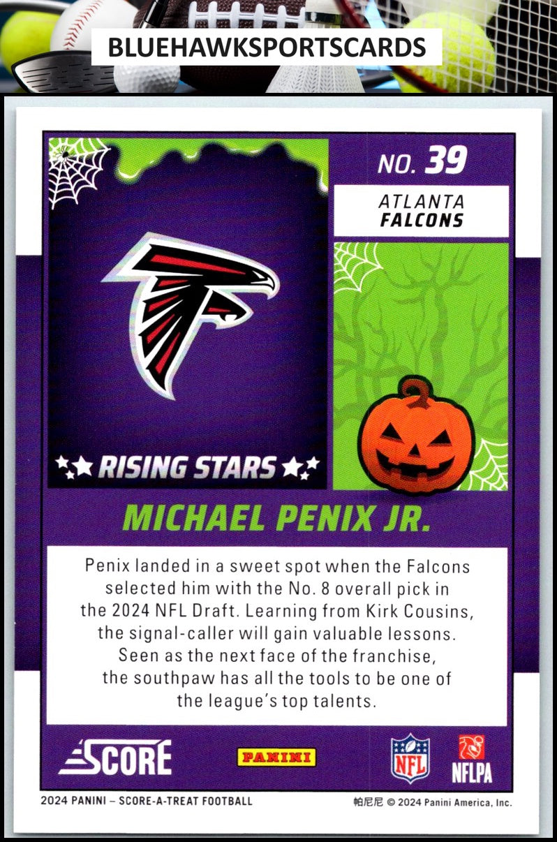 2024 Score-A-Treat #39 Michael Penix Jr. A-Treat - Rising Stars Green Bats