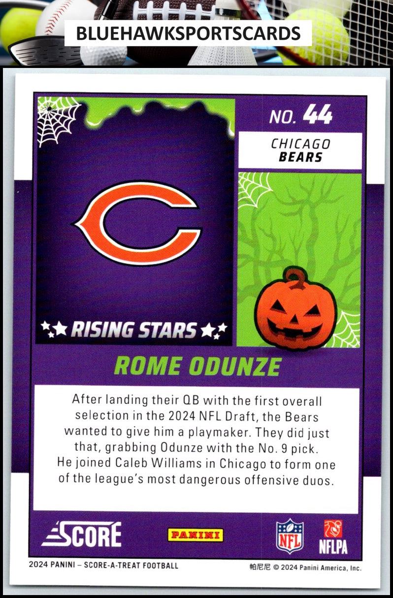 2024 Score-A-Treat #44 Rome Odunze A-Treat - Rising Stars Green Bats
