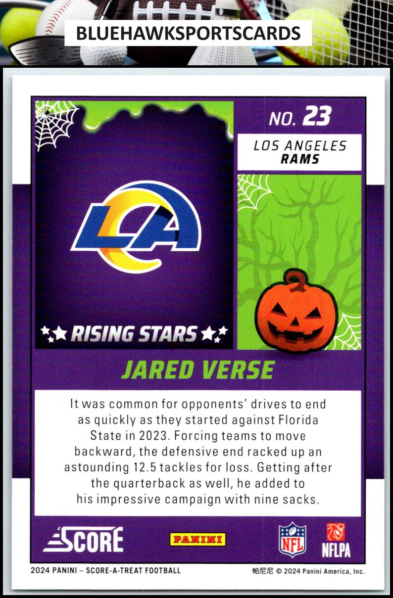 2024 Score-A-Treat #23 Jared Verse A-Treat - Rising Stars Green Bats