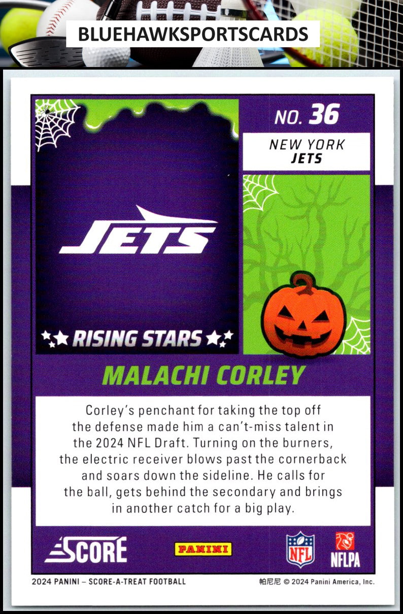 2024 Score-A-Treat #36 Malachi Corley A-Treat - Rising Stars Green Bats