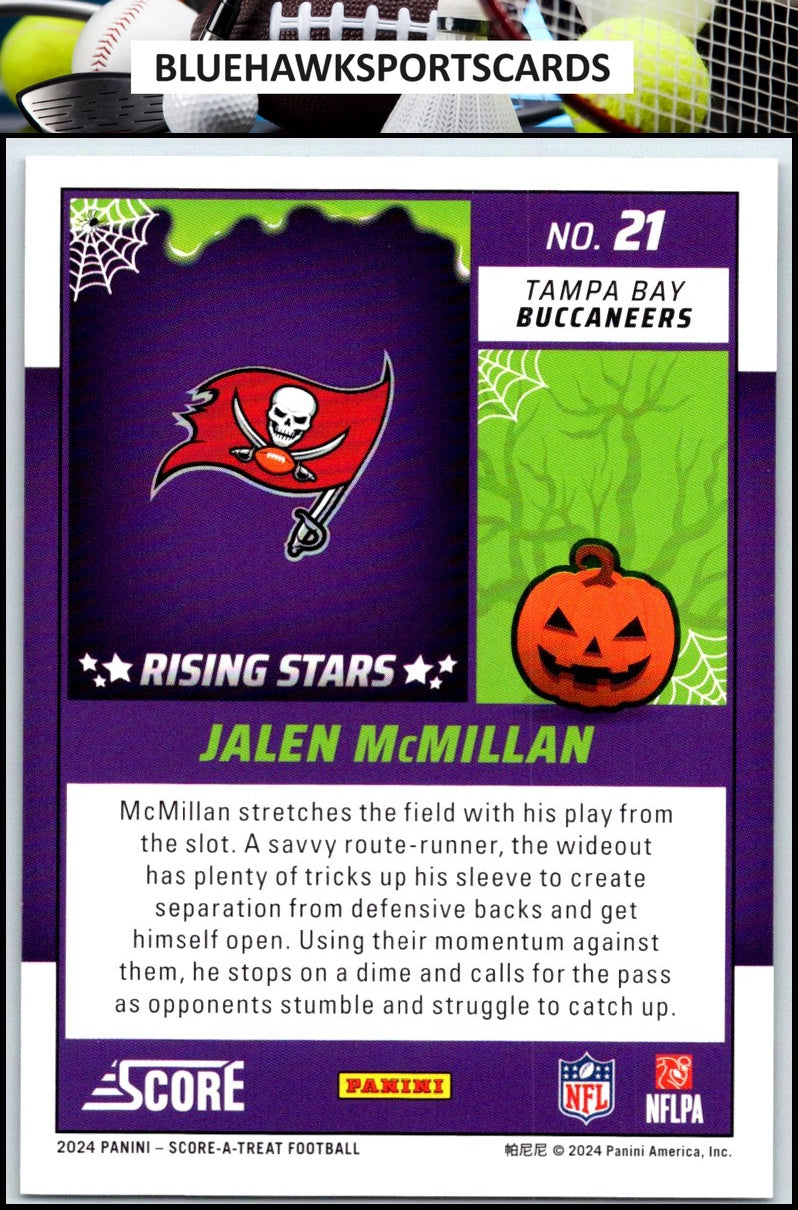 2024 Score-A-Treat #21 Jalen McMillan A-Treat - Rising Stars Green Bats