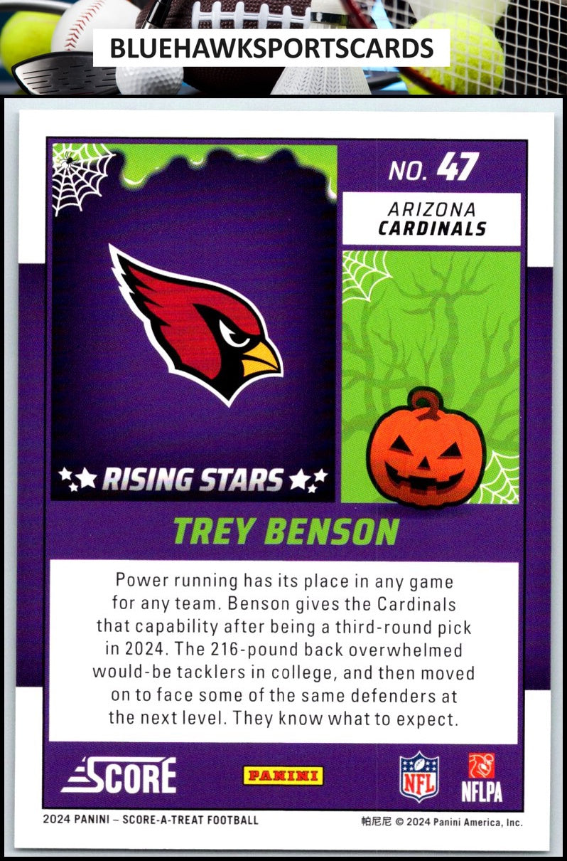 2024 Score-A-Treat #47 Trey Benson A-Treat - Rising Stars Green Bats