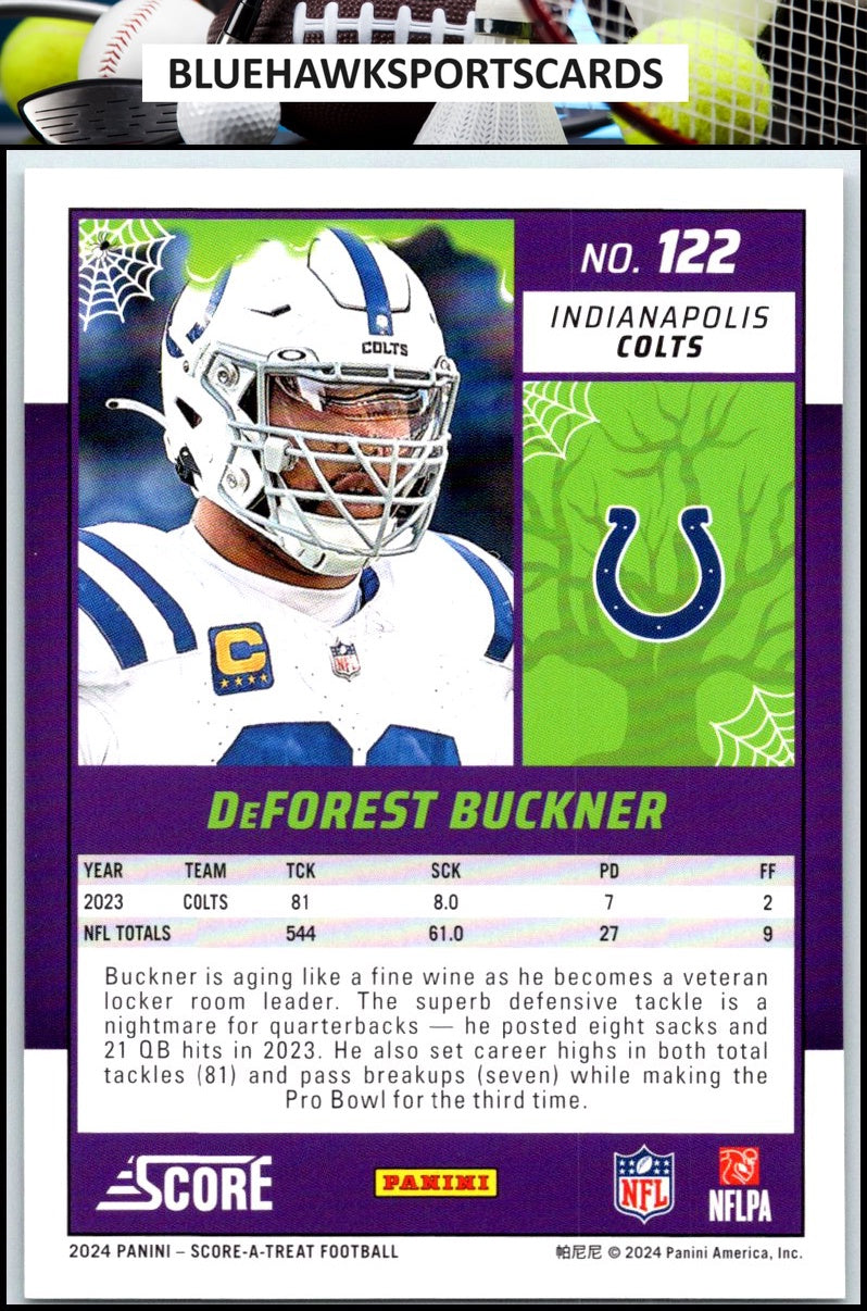 2024 Score-A-Treat #122 DeForest Buckner A-Treat - Green Bats