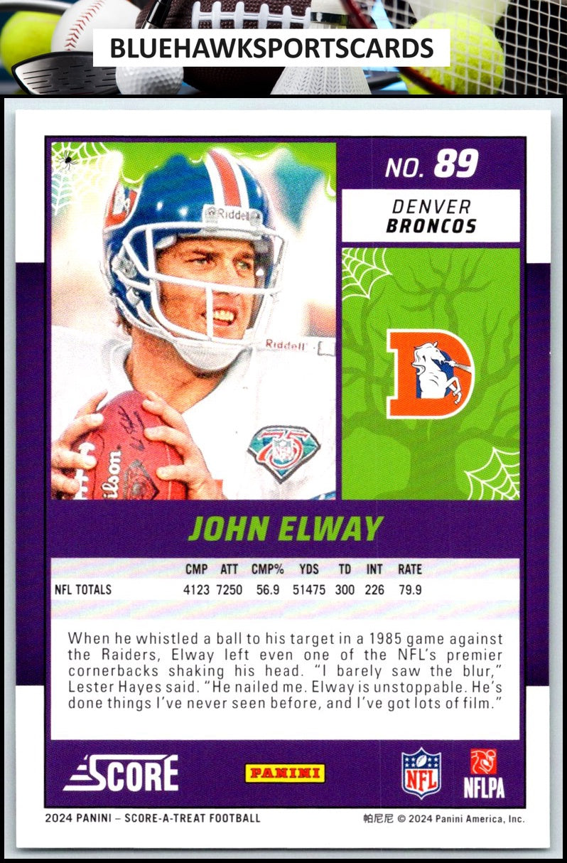 2024 Score-A-Treat #89 John Elway A-Treat - Green Bats