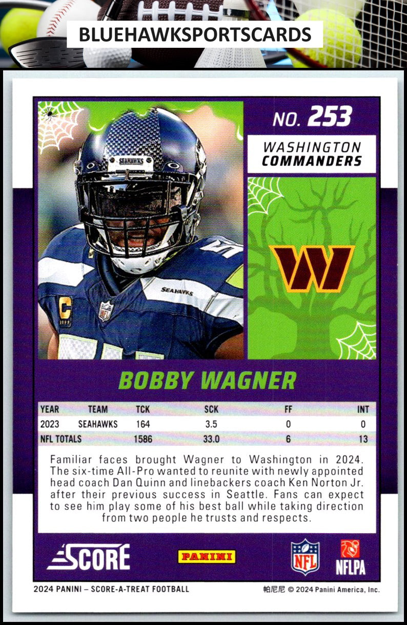 2024 Score-A-Treat #253 Bobby Wagner A-Treat - Green Bats