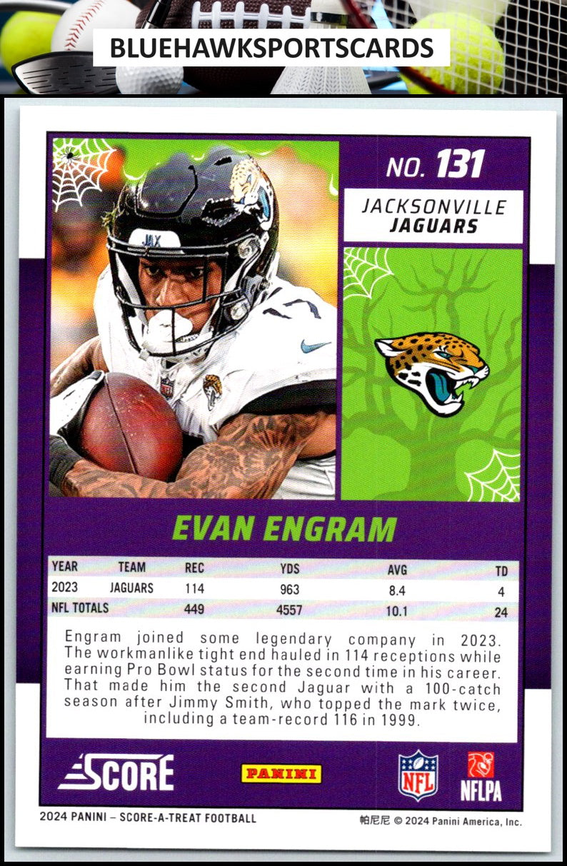 2024 Score-A-Treat #131 Evan Engram A-Treat - Green Bats