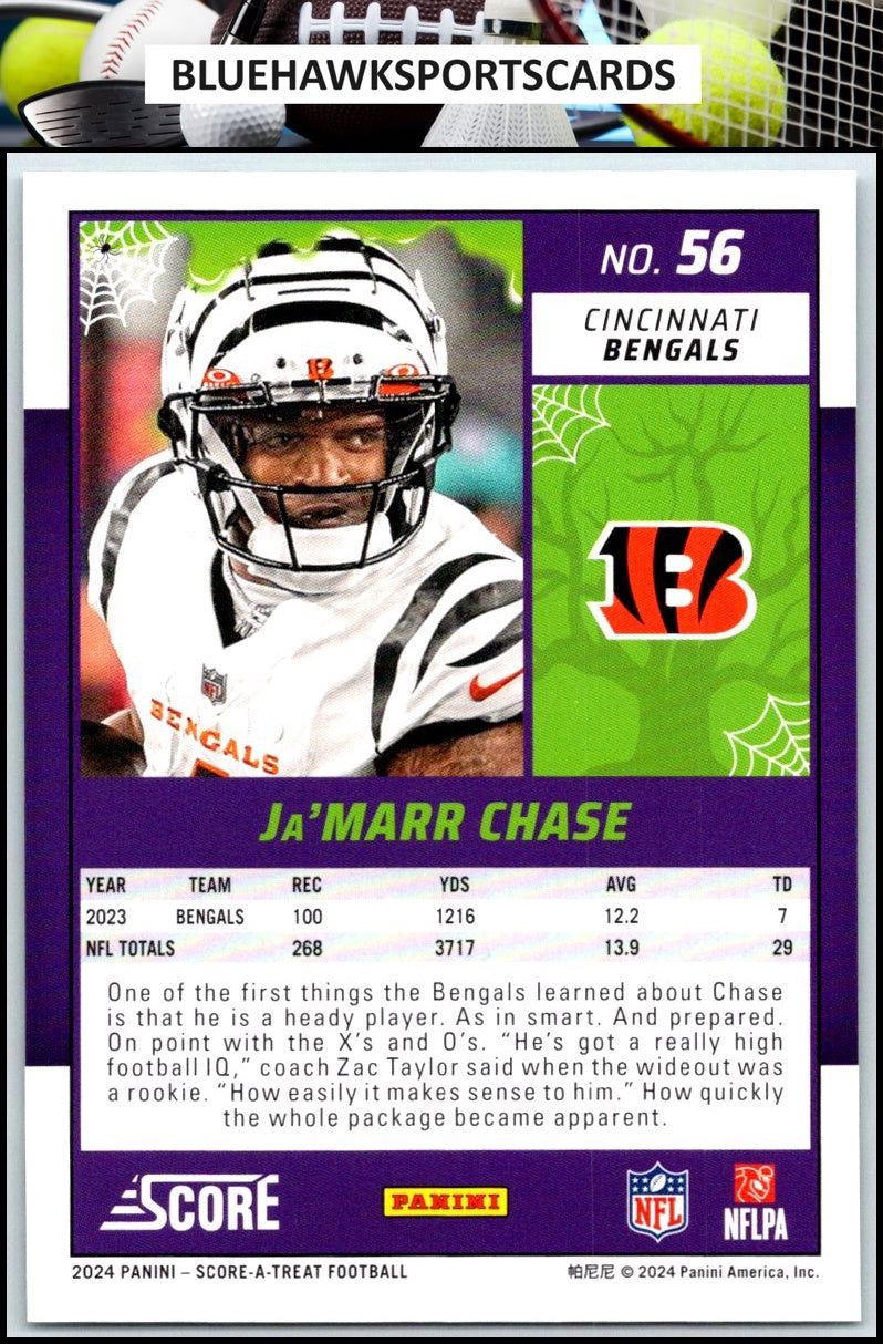 2024 Score-A-Treat #56 Ja’Marr Chase A-Treat - Green Bats