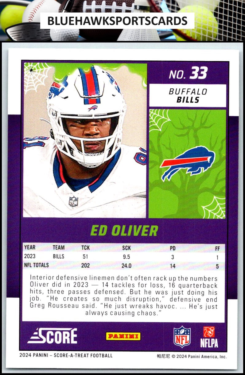 2024 Score-A-Treat #33 Ed Oliver A-Treat - Green Bats