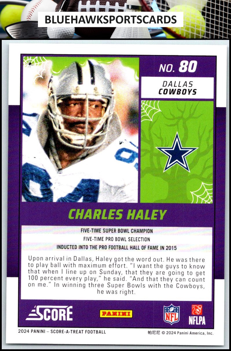2024 Score-A-Treat #80 Charles Haley A-Treat - Green Bats