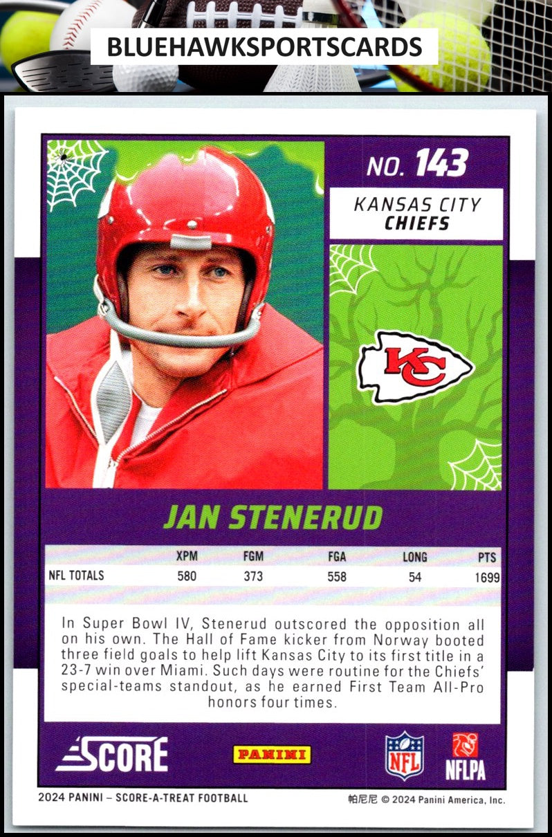 2024 Score-A-Treat #143 Jan Stenerud A-Treat - Green Bats