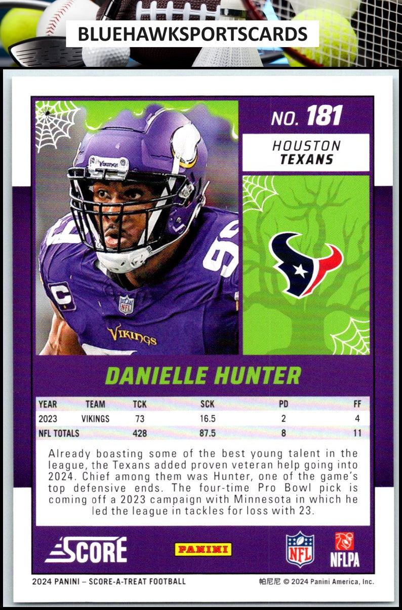 2024 Score-A-Treat #181 Danielle Hunter A-Treat - Green Bats