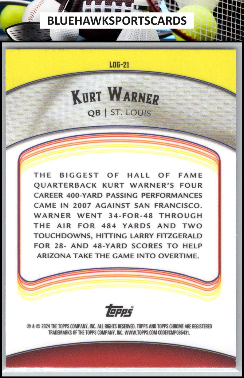 2024 Topps Chrome #LOG-21 Kurt Warner Legends of the Gridiron