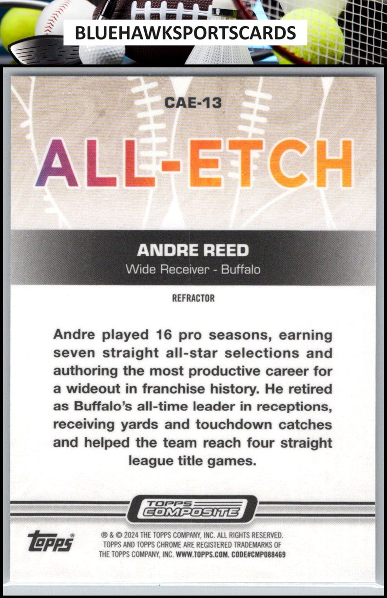 2023 Topps Composite #CAE-13 Andre Reed Chrome All-Etch Refractor