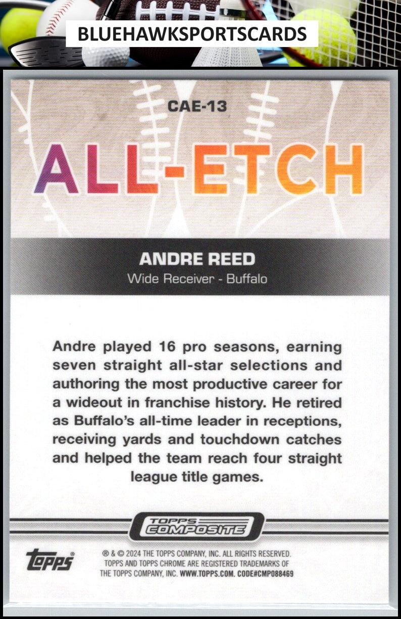 2023 Topps Composite #CAE-13 Andre Reed Chrome All-Etch
