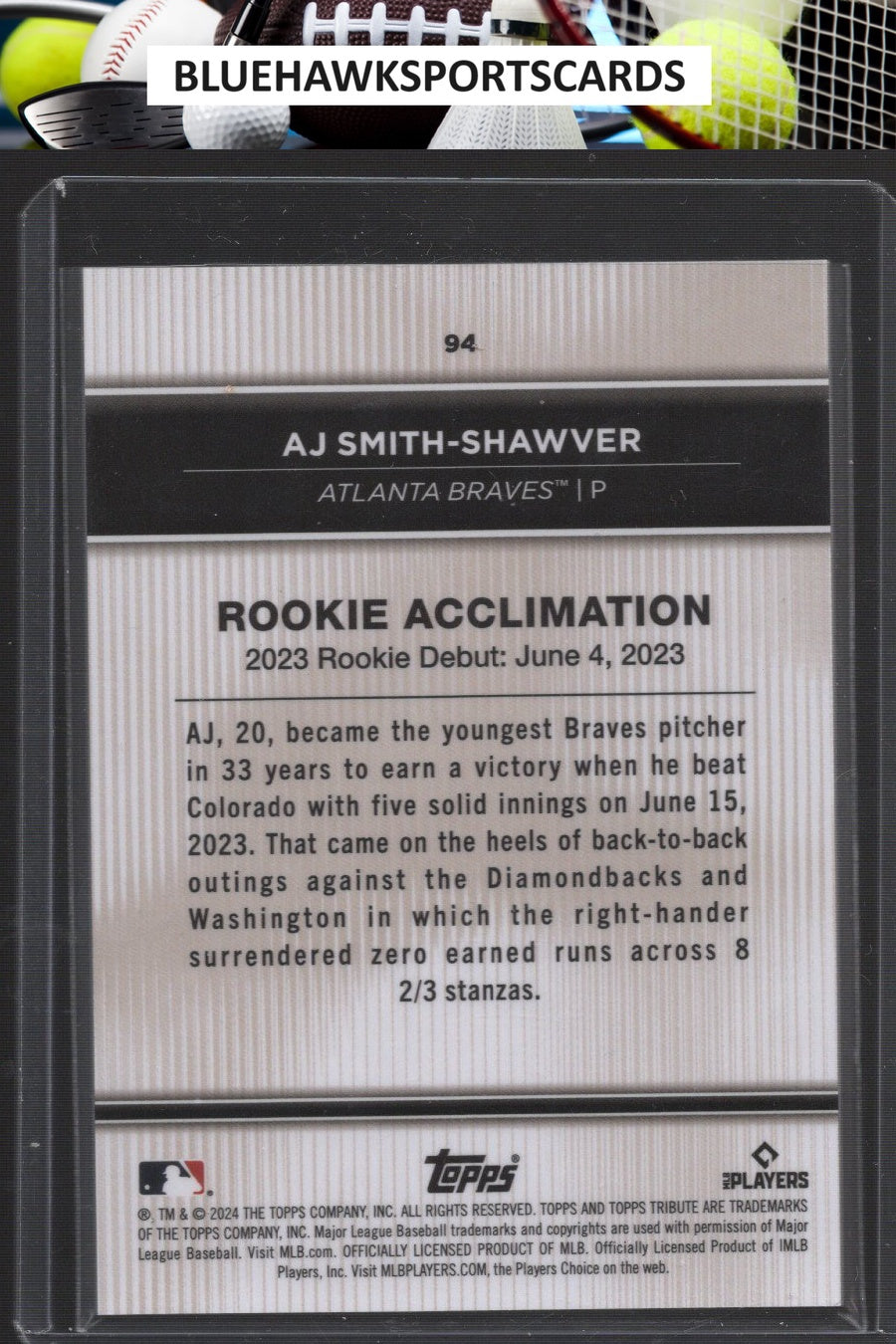 2024 Topps Tribute #94 AJ Smith-Shawver