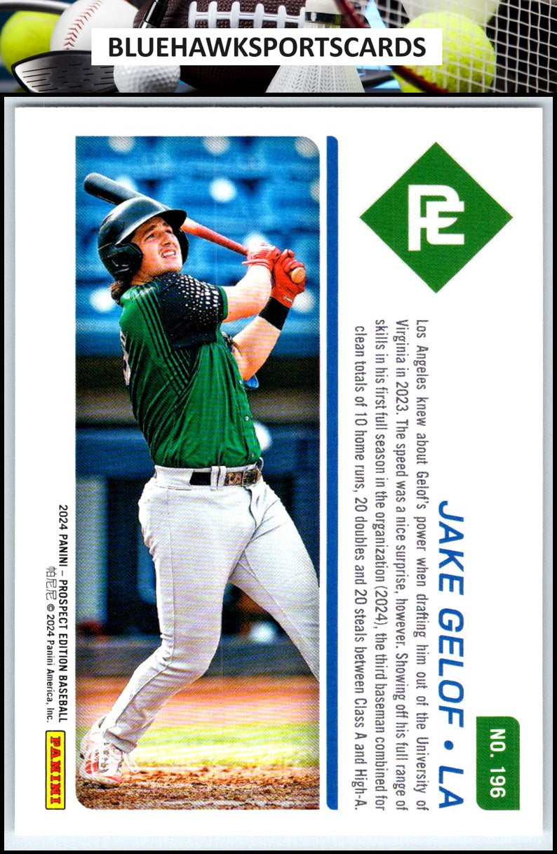 2024 Panini Prospect Edition #196 Jake Gelof