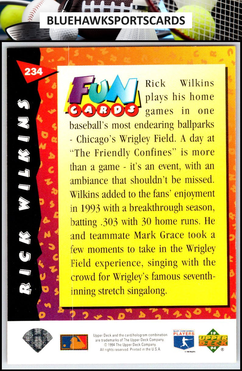 1994 Upper Deck Fun Pack #234 Rick Wilkins