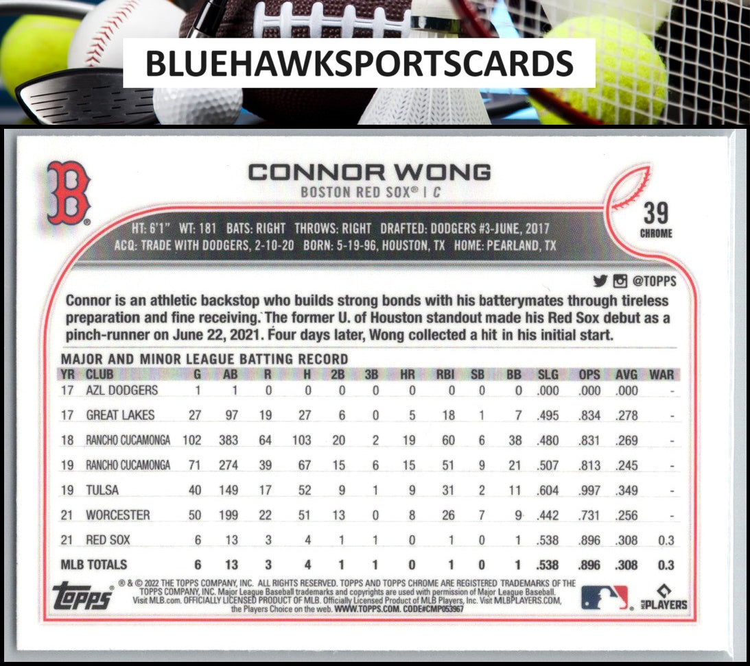 2022 Topps Chrome Sonic #39 Connor Wong