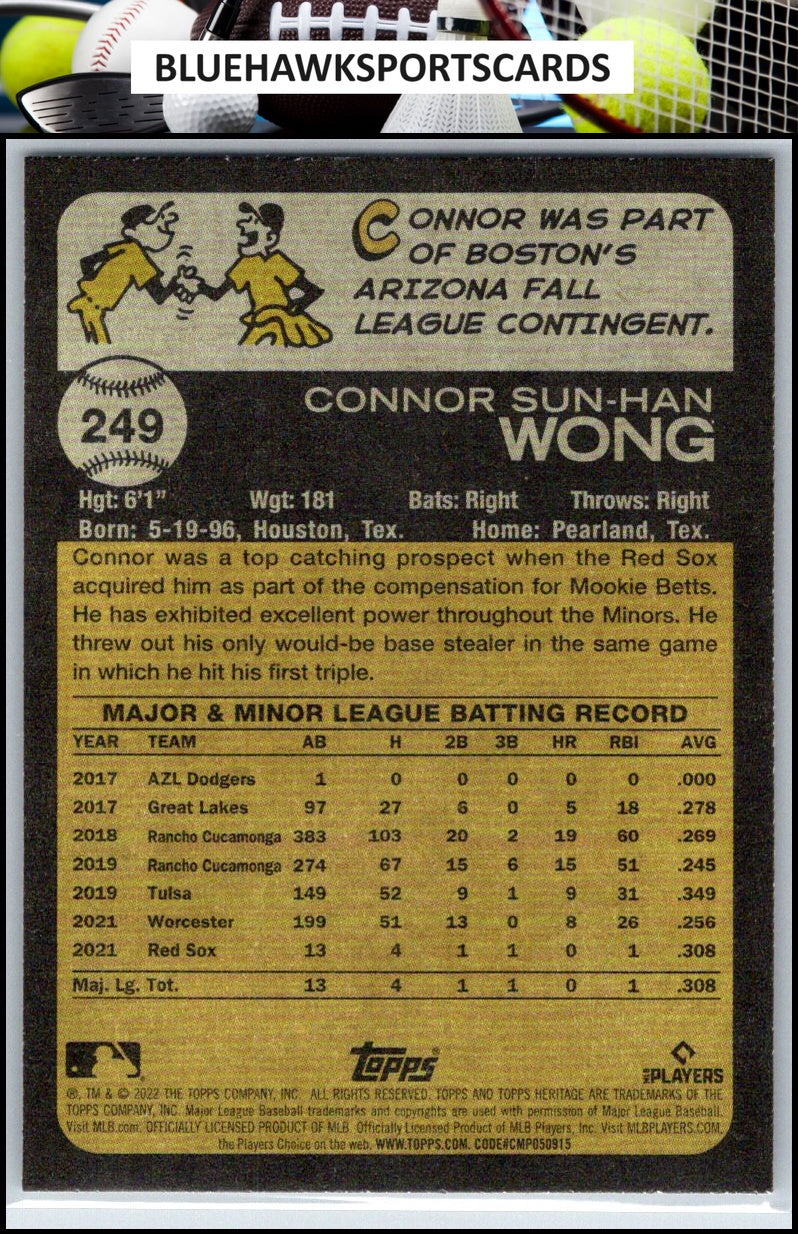 2022 Topps Heritage #249 Connor Wong
