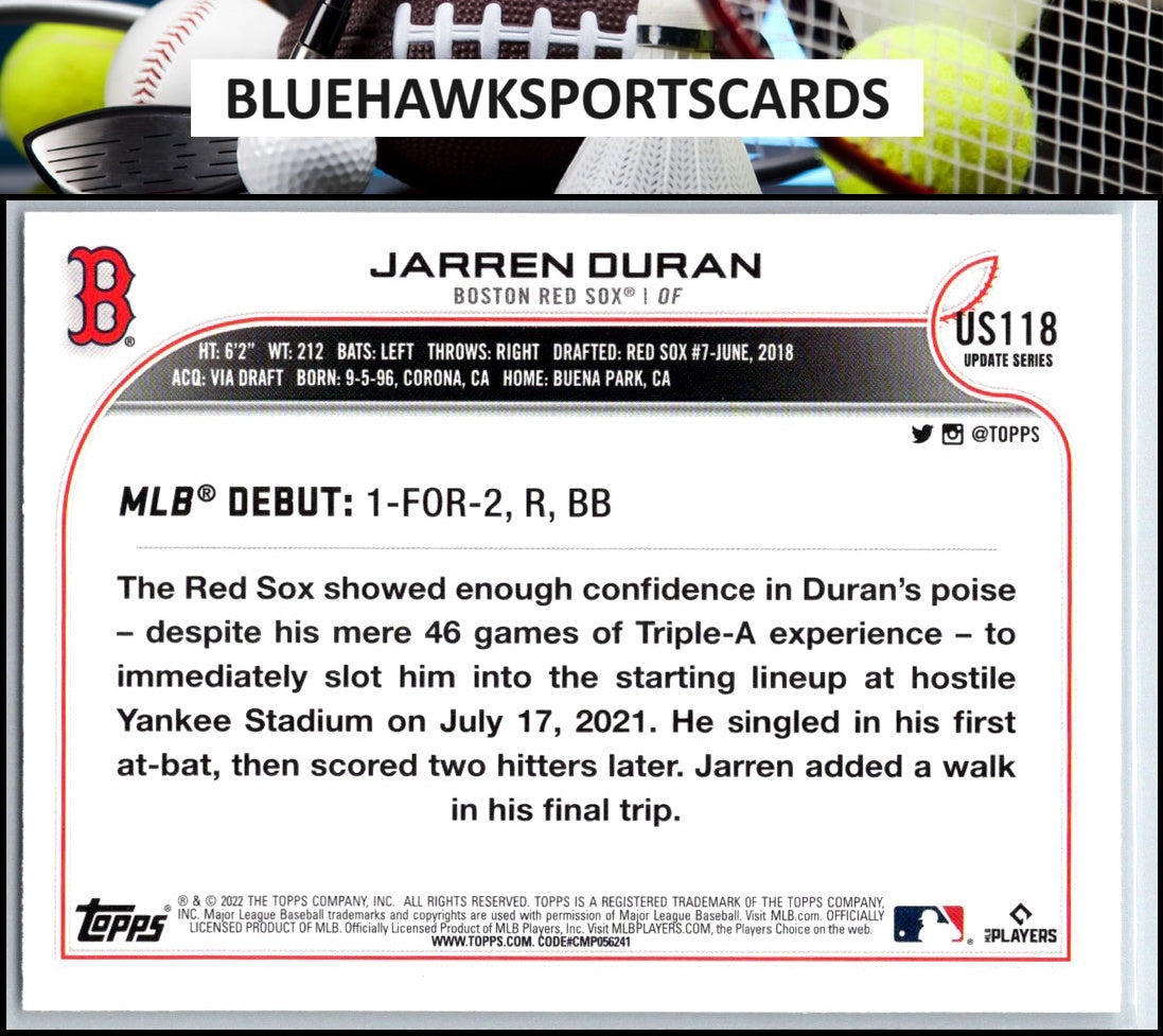 2022 Topps Update #US118 Jarren Duran