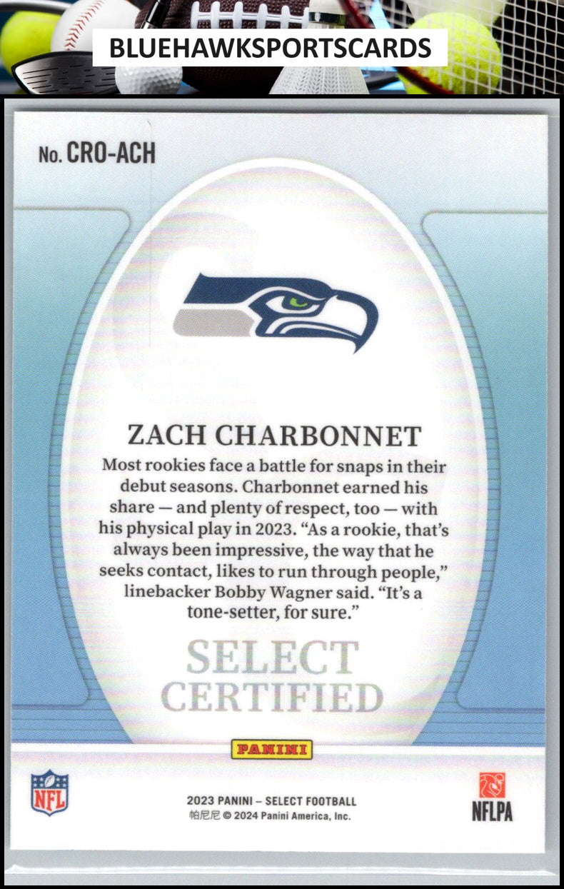 2023 Panini Select #CRO-ACH Zach Charbonnet Select Certified Rookies
