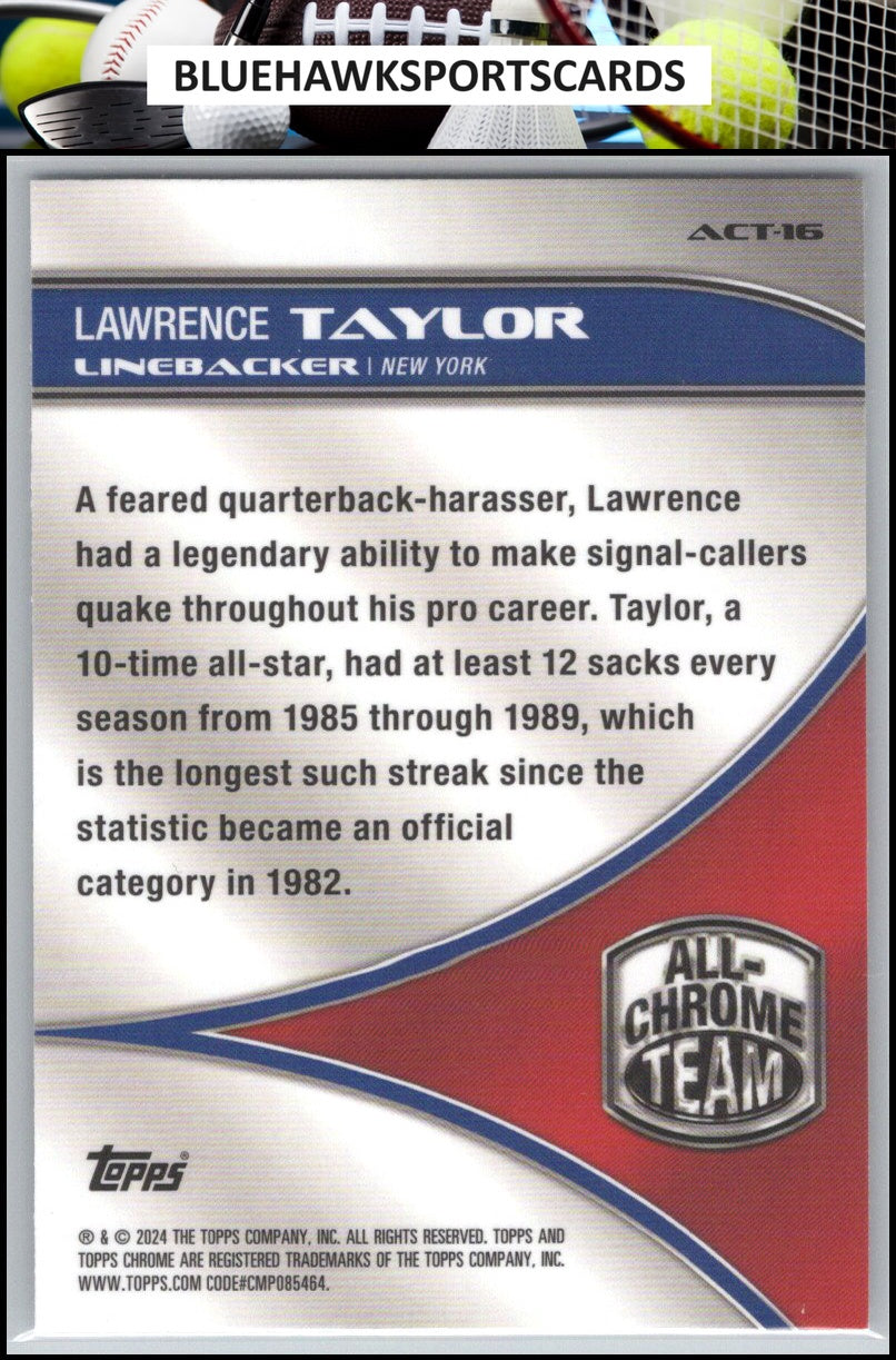 2024 Topps Chrome #ACT-16 Lawrence Taylor All Chrome Team