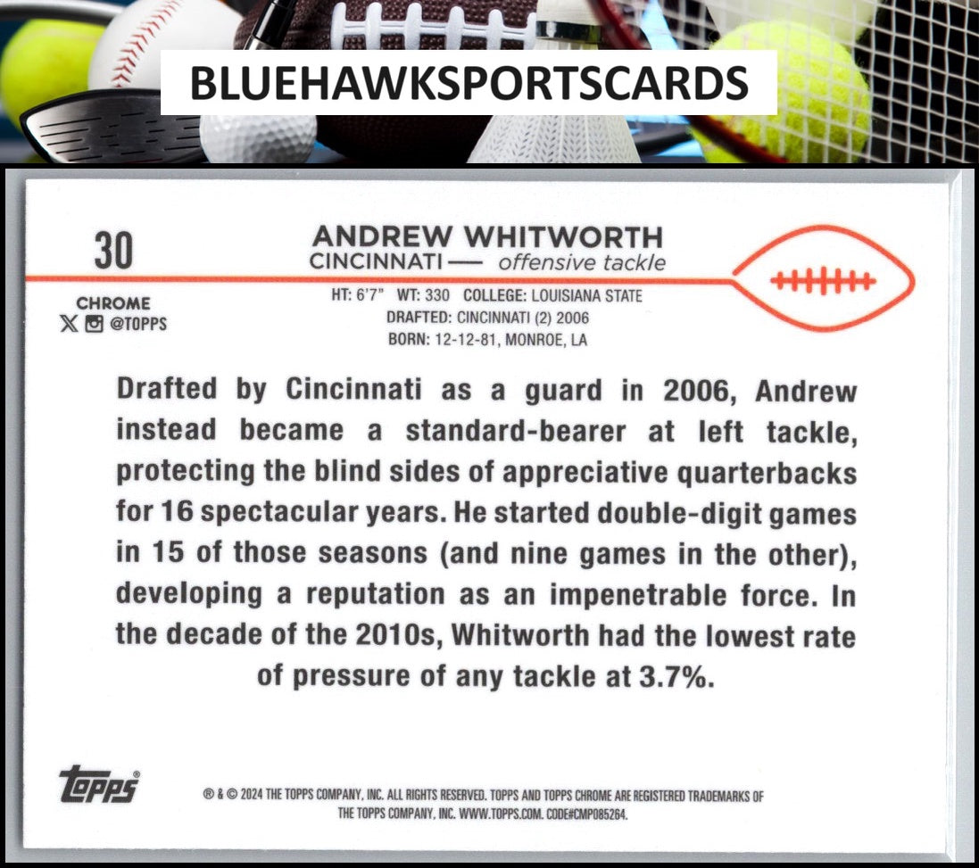 2024 Topps Chrome #30 Andrew Whitworth Refractor