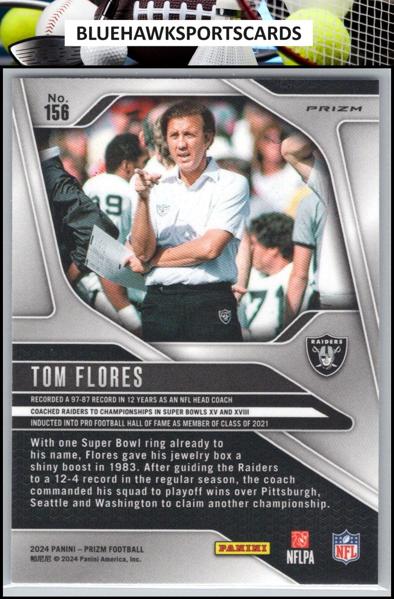 2024 Panini Prizm #156 Tom Flores Red White and Blue