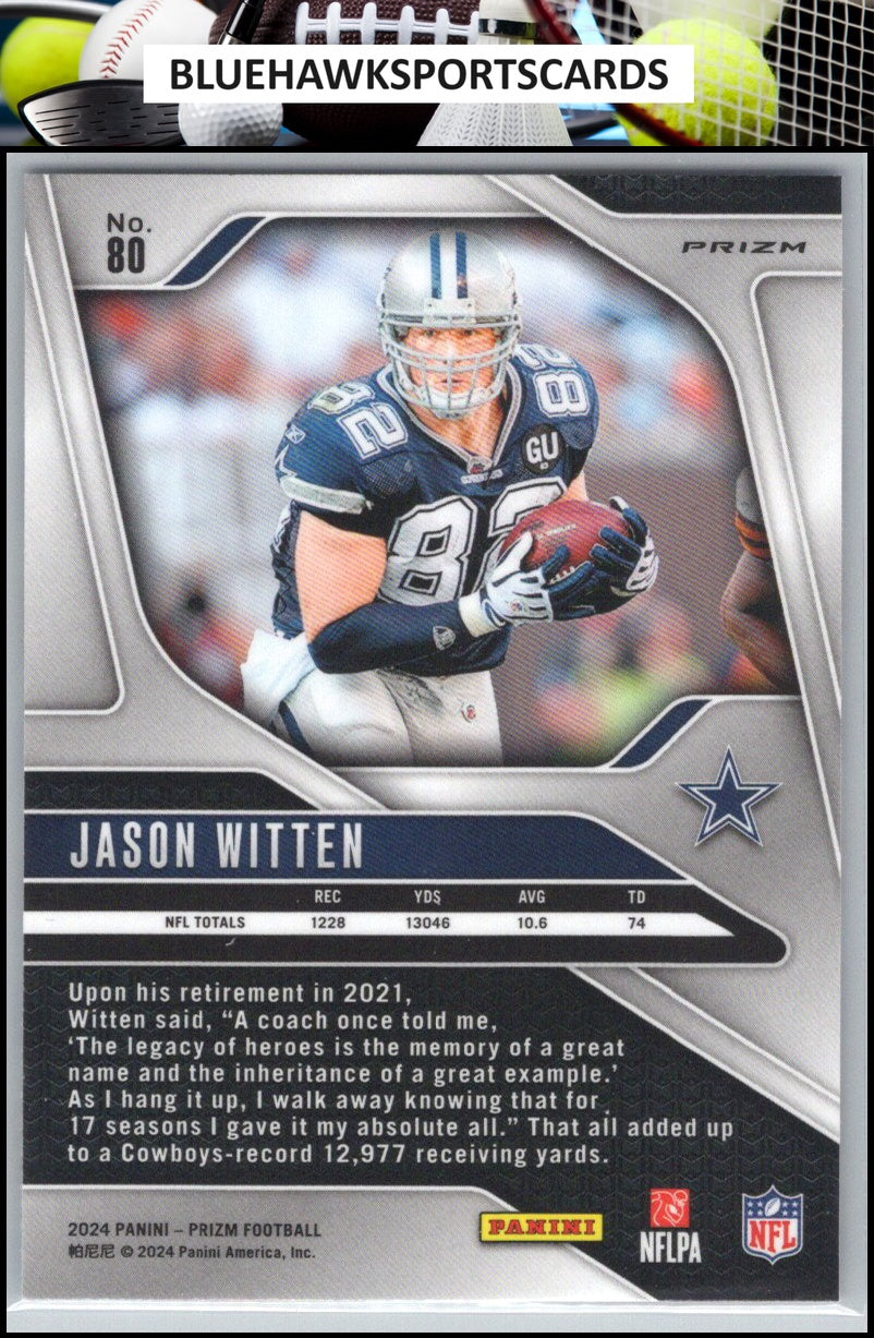2024 Panini Prizm #80 Jason Witten Red White and Blue