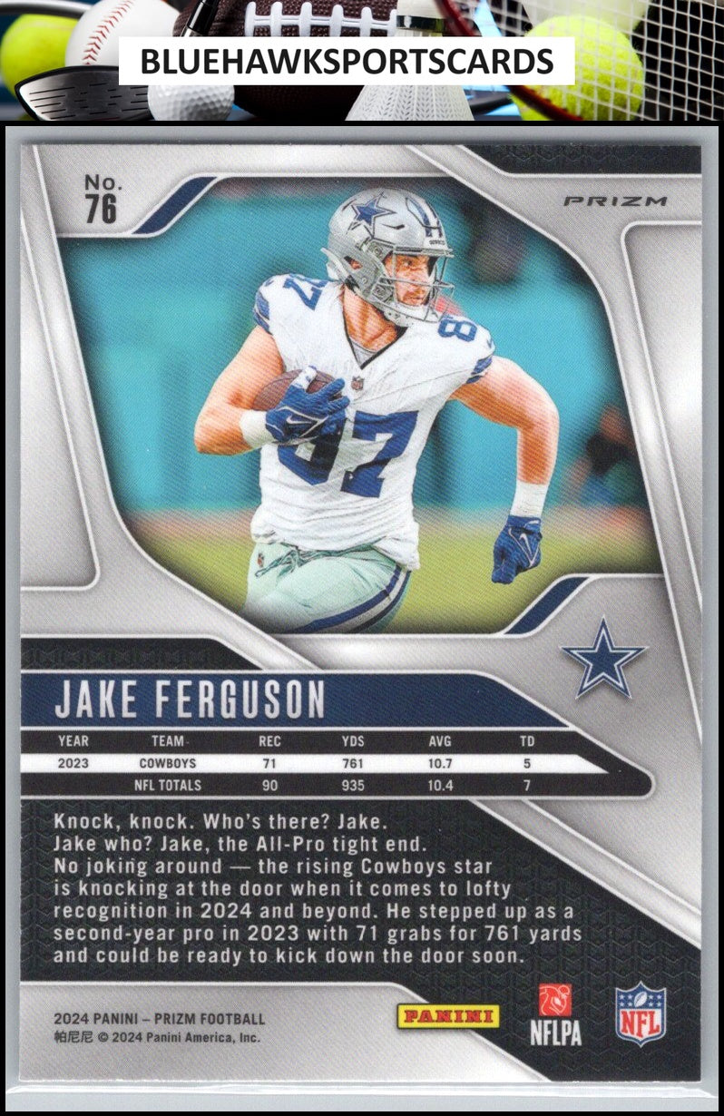 2024 Panini Prizm #76 Jake Ferguson Black and White Checker