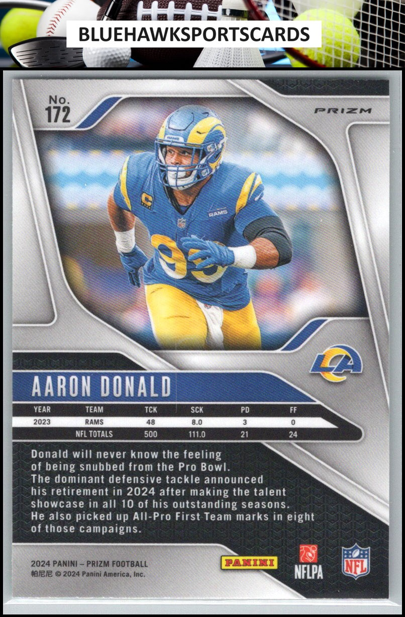 2024 Panini Prizm #172 Aaron Donald Green