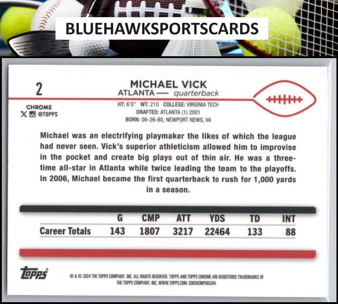 2024 Topps Chrome #2 Michael Vick Refractor