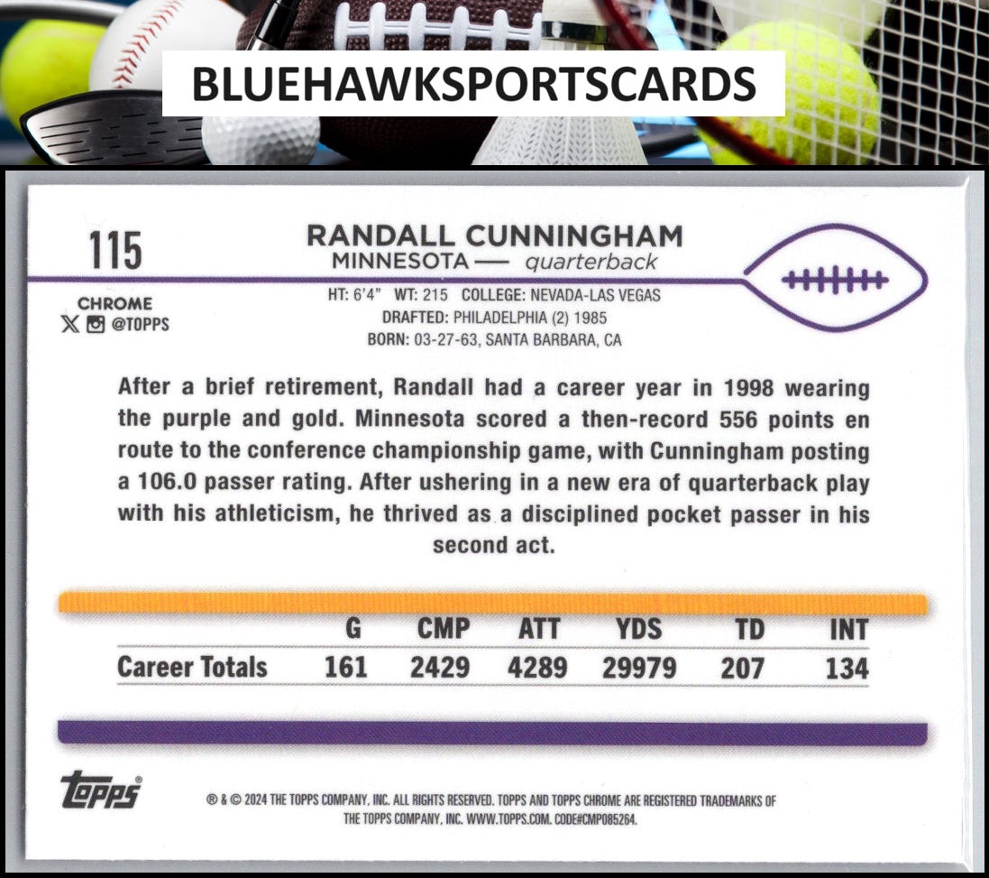 2024 Topps Chrome #115 Randall Cunningham Refractor