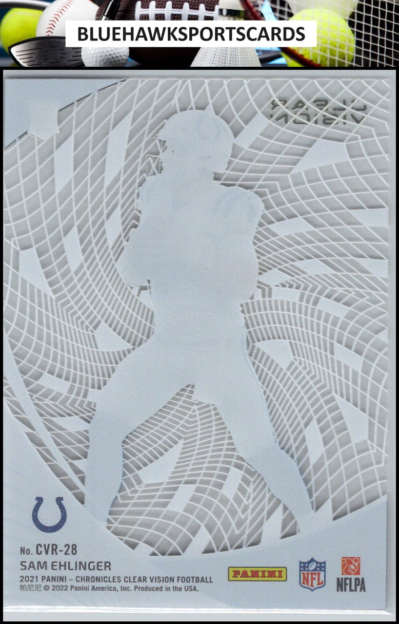 2021 Panini Chronicles #CVR-28 Sam Ehlinger Clear Vision Rookies