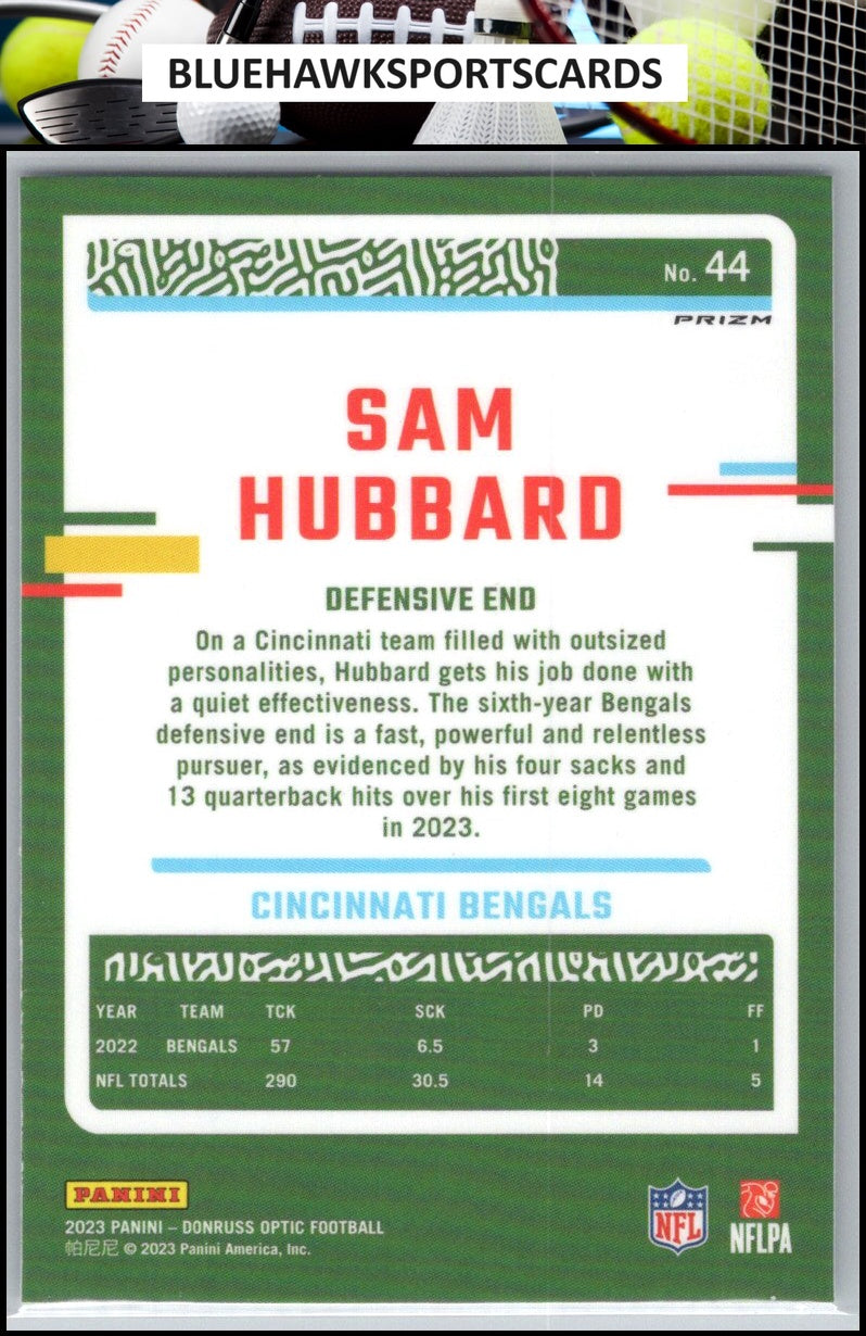 2023 Donruss Optic #44 Sam Hubbard Holo