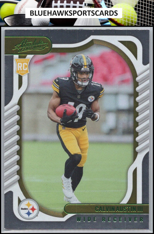 2022 Panini Absolute #136 Calvin Austin III Green