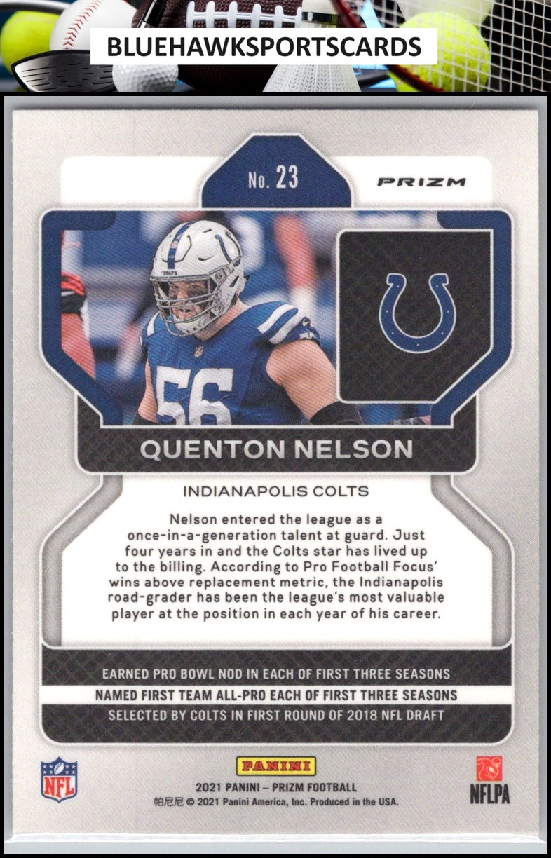 2021 Panini Prizm #23 Quenton Nelson Disco