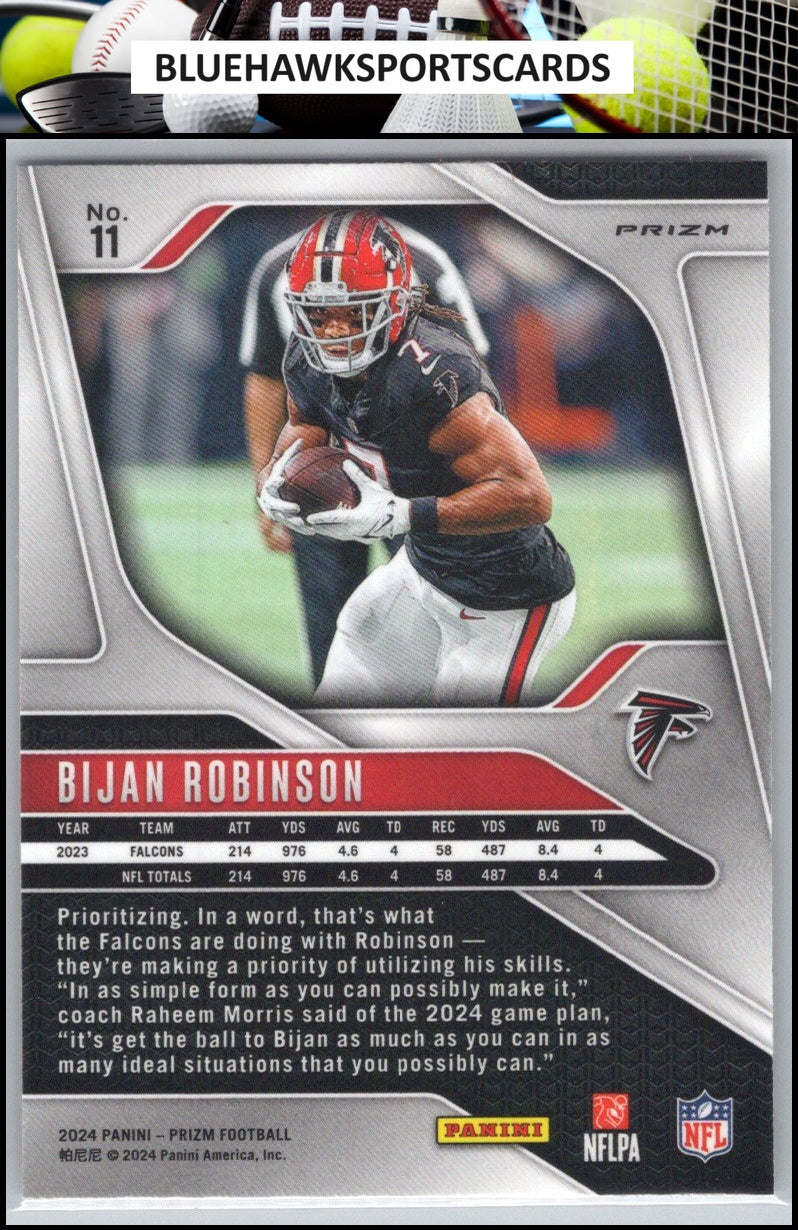 2024 Panini Prizm #11 Bijan Robinson Disco