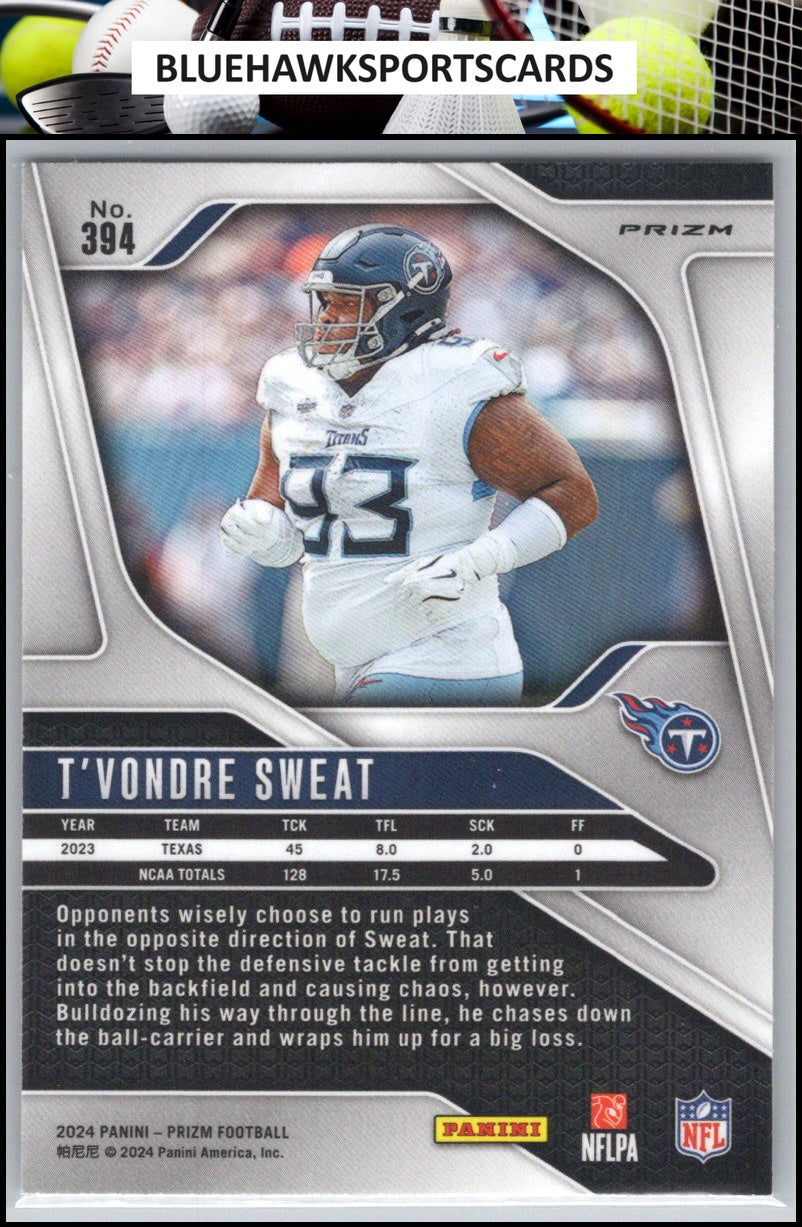 2024 Panini Prizm #394 T'Vondre Sweat Disco