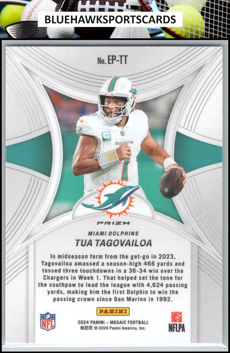 2024 Panini Mosaic #EP-TT Tua Tagovailoa Epic Performers Mosaic Green