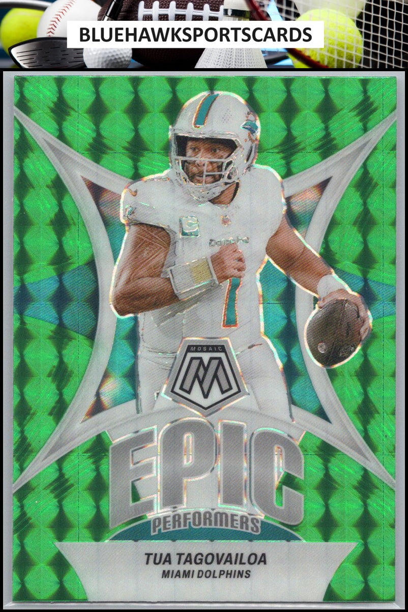 2024 Panini Mosaic #EP-TT Tua Tagovailoa Epic Performers Mosaic Green