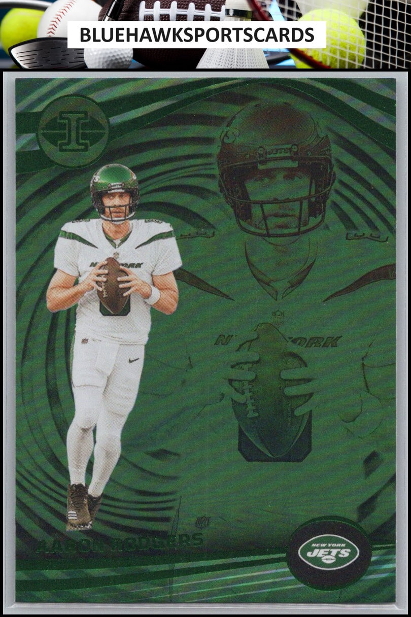 2023 Panini Illusions #99 Aaron Rodgers Emerald Trophy Collection