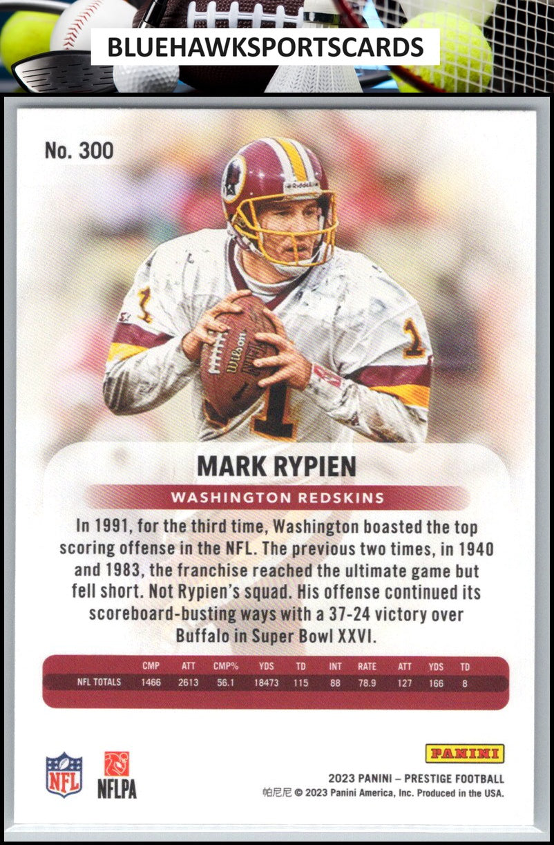 2023 Panini Prestige #300 Mark Rypien Xtra Points Diamond