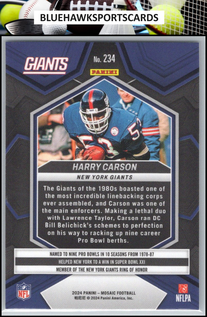 2024 Panini Mosaic #234 Harry Carson