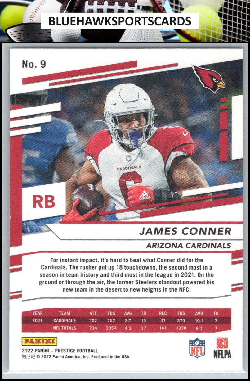 2022 Panini Prestige #9 James Conner Xtra Points Astral