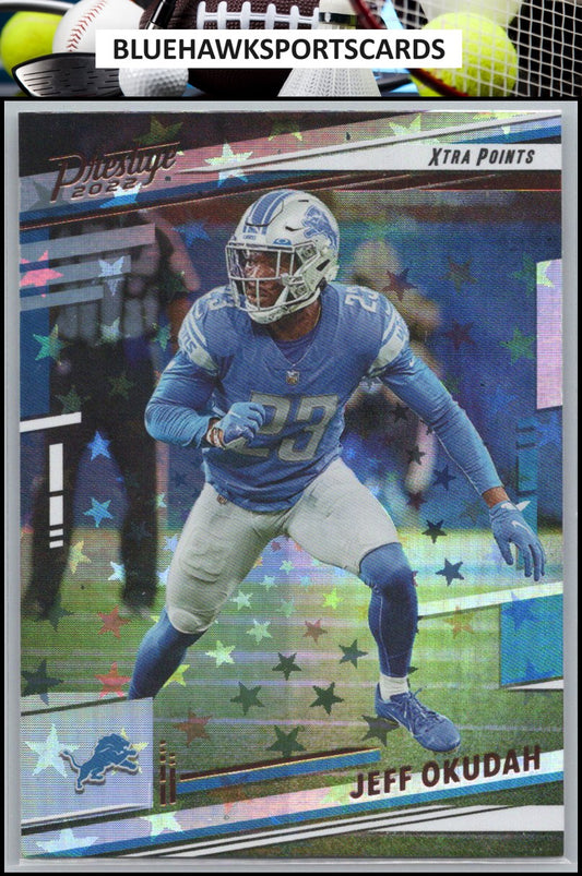 2022 Panini Prestige #101 Jeff Okudah Xtra Points Astral